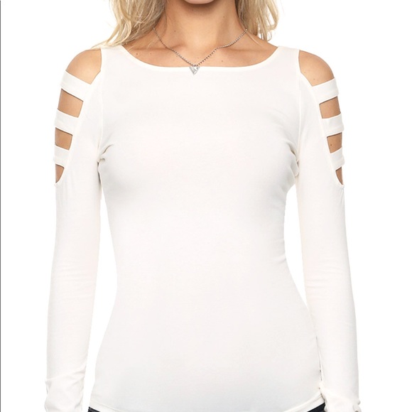 GUESS Long Sleeve Yoshi Caged Top - Picture 4 of 4